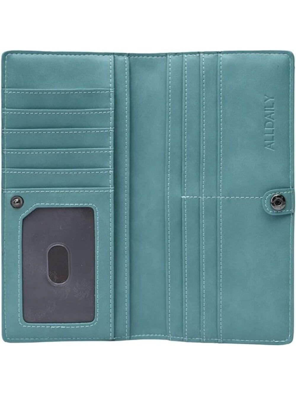 Ultra Slim Womens Wallet RFID Leather Bifold Long Credit Card Holder Purse